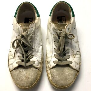 Golden Goose Superstar Sneakers Size EU 37 Green White